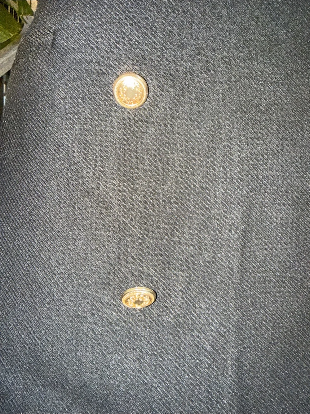 H&M Classic Black Double-Breasted Mini Skirt with Gold Buttons (US 6)